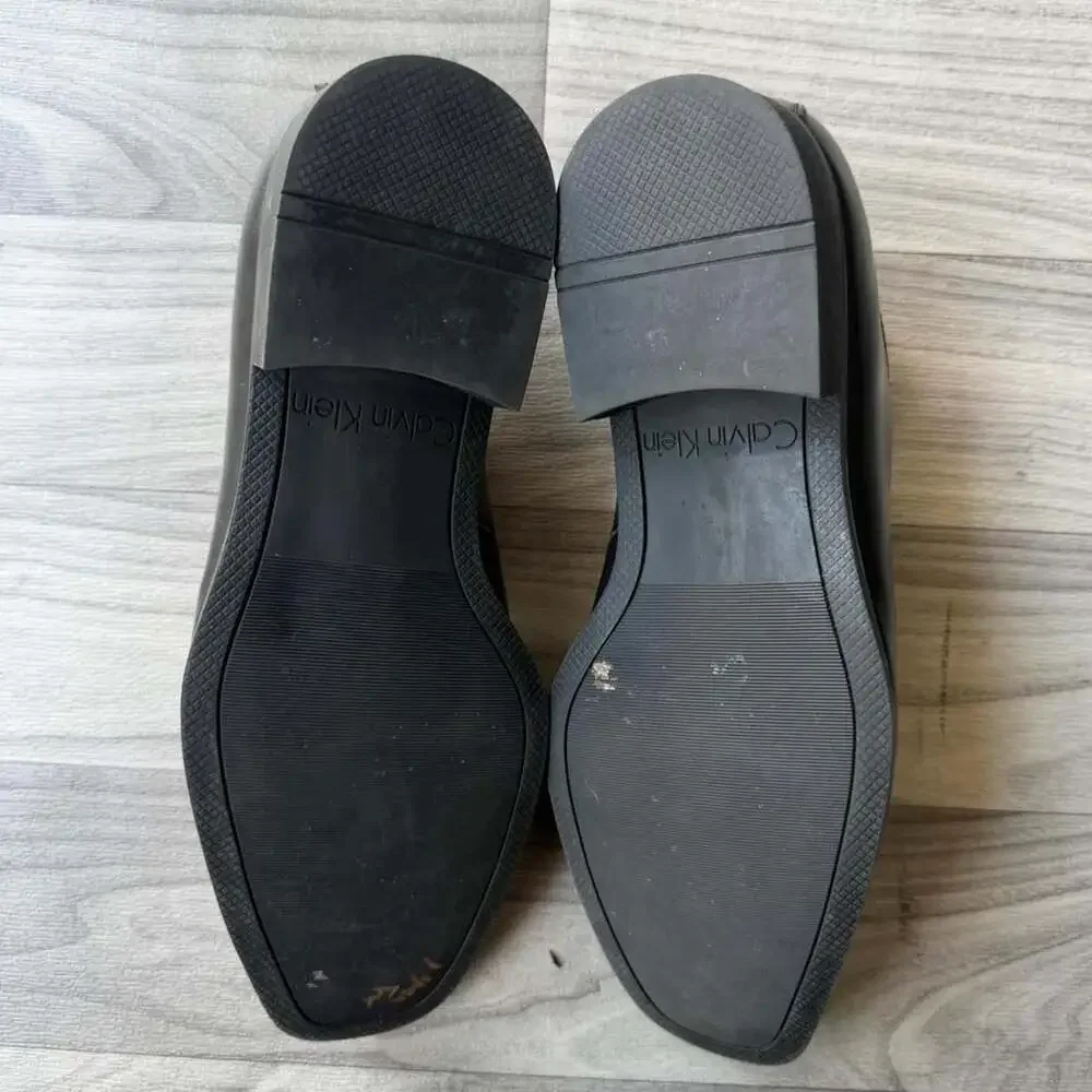 Calvin Klein Edison Black Leather Dress Shoes Men's 10M